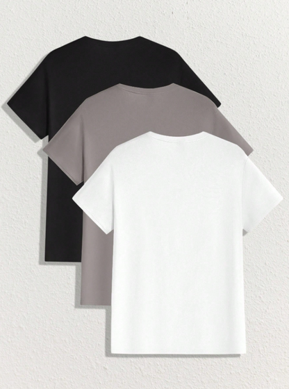 Men’s Mixed Colors T-Shirts – Black, White & Grey