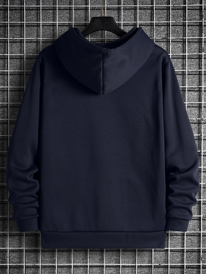 Men’s Blue Hoodie with Los Angeles Letter Print