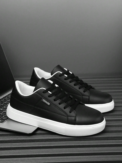 Men’s Color Block Letter Print Casual Sneakers