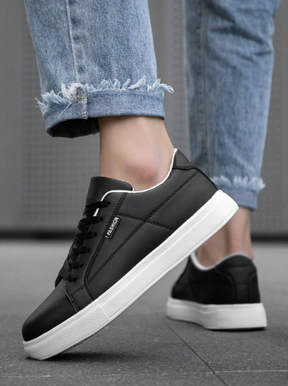 Men’s Color Block Letter Print Casual Sneakers