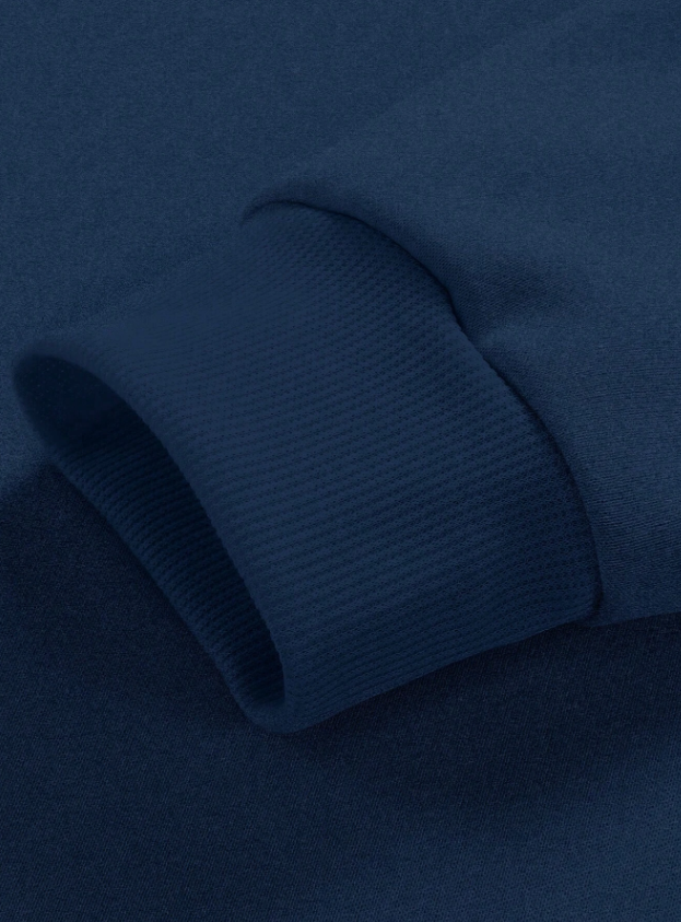 Men’s Blue Thermal Sweatshirt with Chicago Letter Print