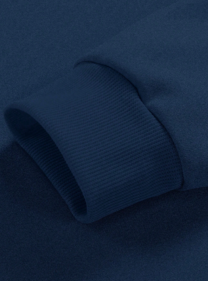 Men’s Blue Thermal Sweatshirt with Chicago Letter Print