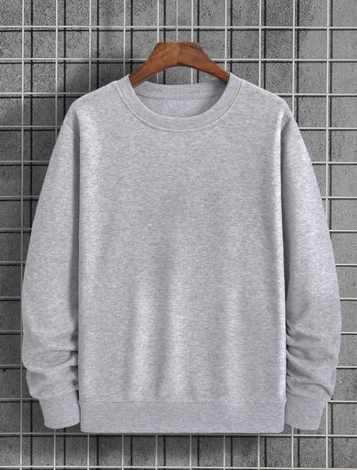 Men’s Grey Basic Thermal Lined Sweatshirt
