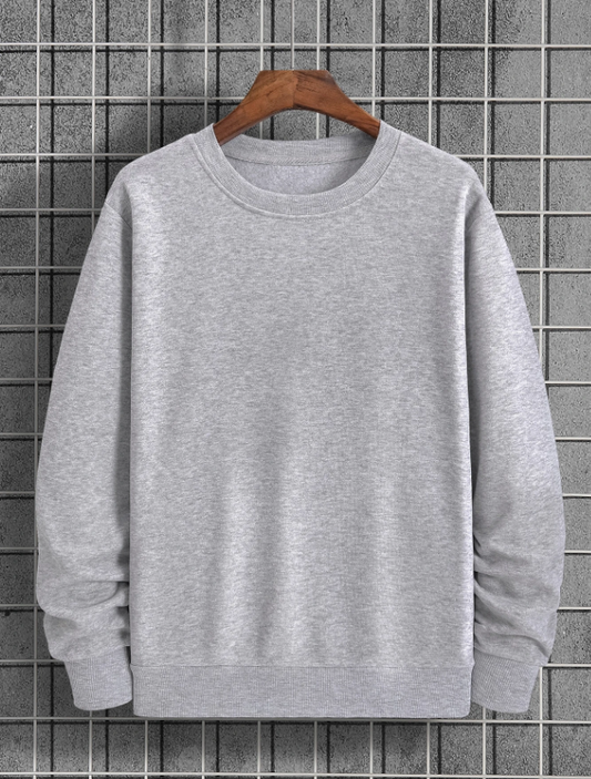 Men’s Grey Basic Thermal Lined Sweatshirt