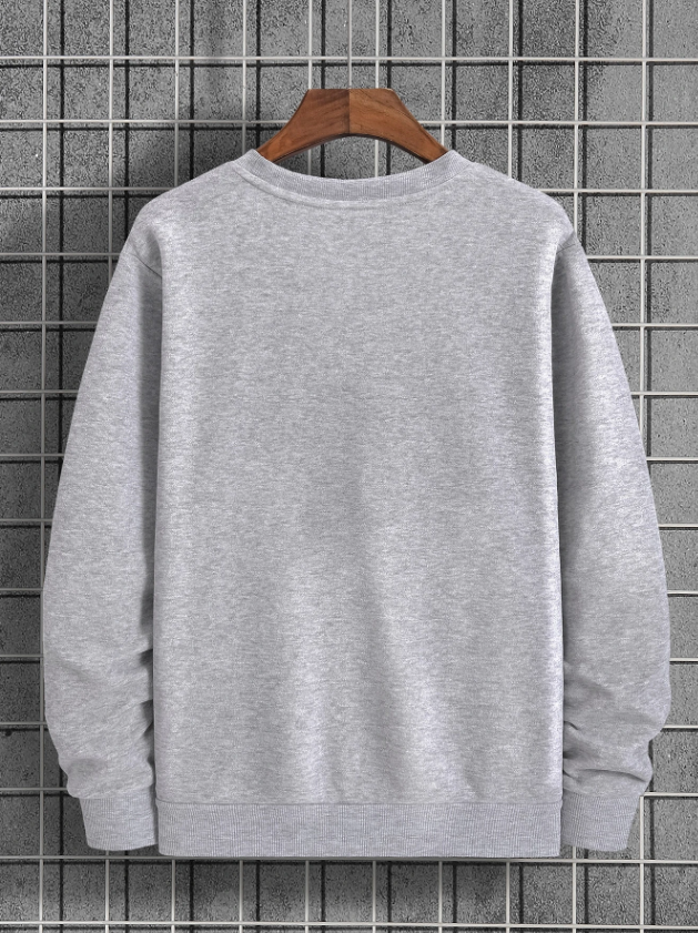 Men’s Grey Basic Thermal Lined Sweatshirt