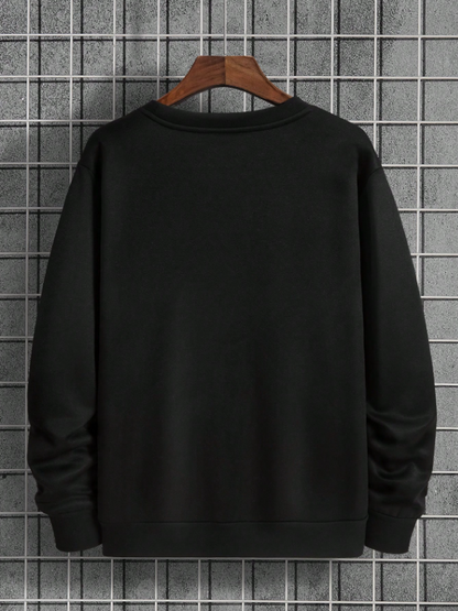 Men’s Black Basic Thermal Lined Sweatshirt