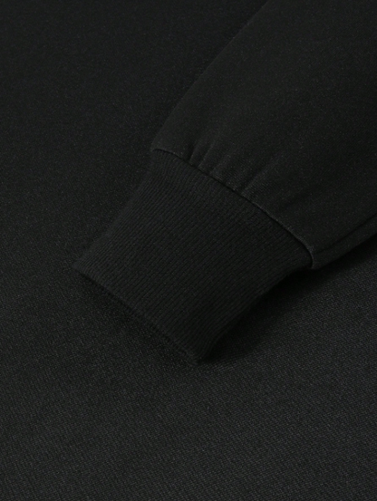 Men’s Black Basic Thermal Lined Sweatshirt