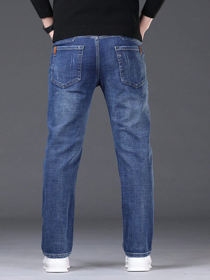 Men's Casual Business Slim Fit Blue Jeans