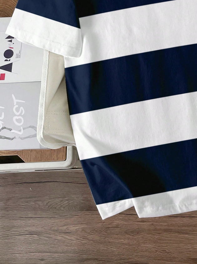 Men Casual Regular Fit Crewneck Short Sleeve T-Shirt