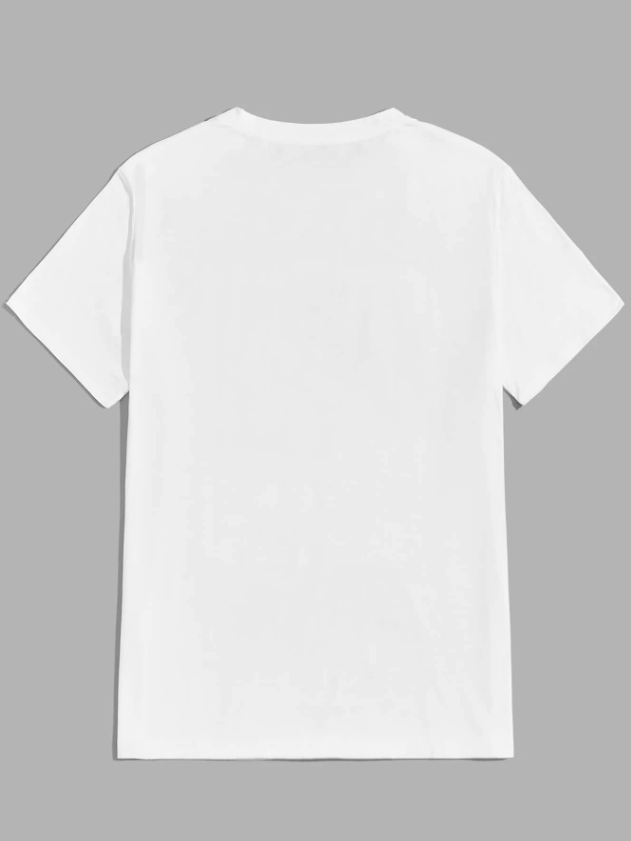 Men T-Shirt Fit Crew Neck Short Sleeve With Palm Tree Print